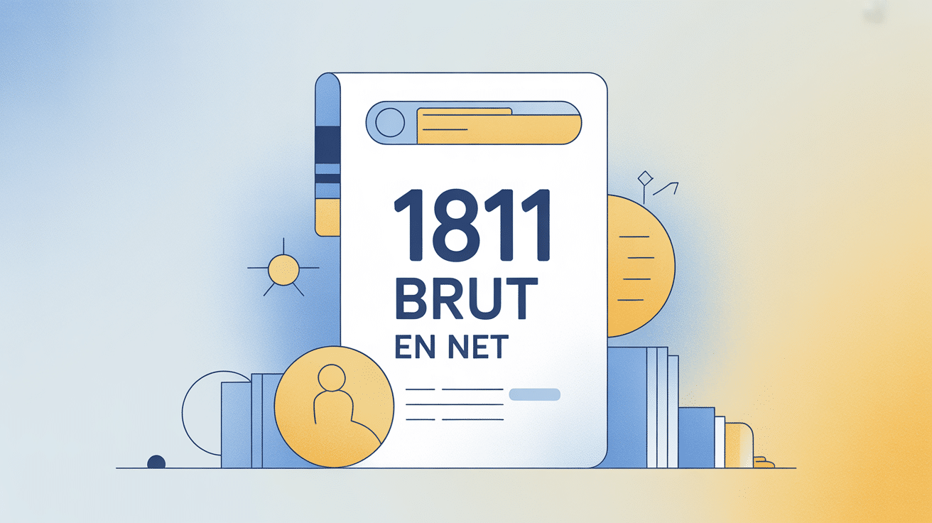 Illustration 1811 brut en net fiche de paie France