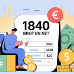Calcul 1840 brut en net illustration fiche de paie
