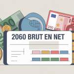 Schéma calcul 2060 brut en net fiche de paie