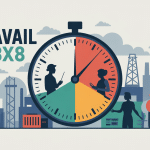 Illustration 3x8 travail horloge équipes relais