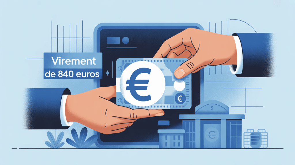 illustration sécurisée virement 840 euros