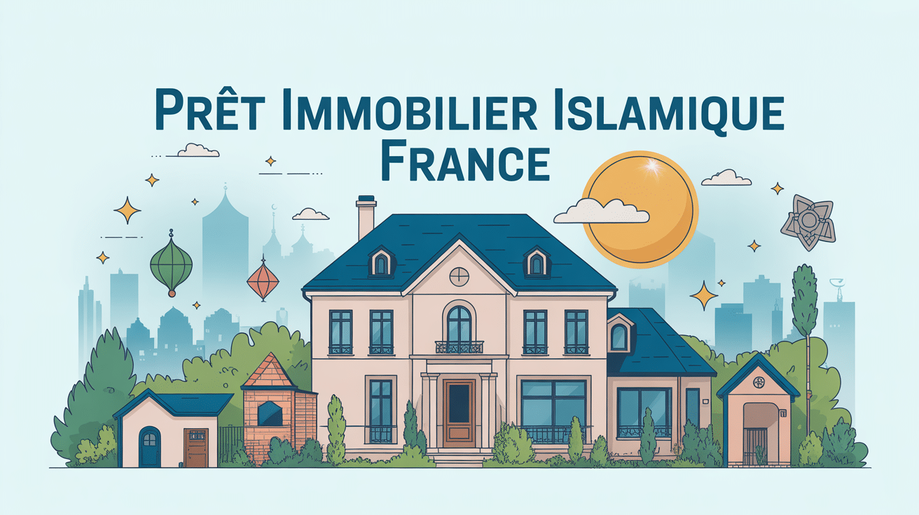 banque islamique france pret immobilier illustration moderne maison