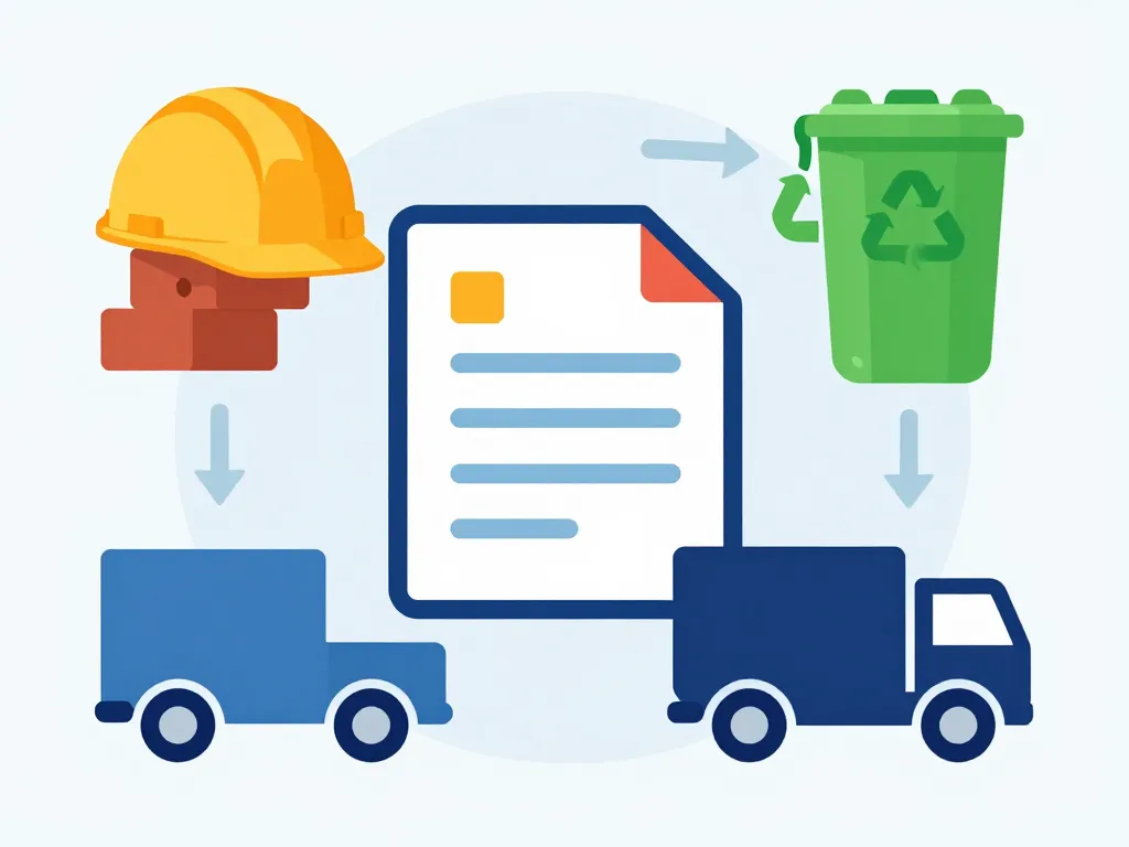 illustration des secteurs utilisant un bon d'enlèvement