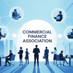 illustration réseau commercial finance association moderne
