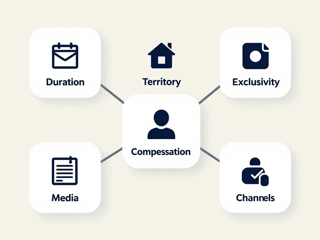 diagramme visuel clauses contrat d'egerie def