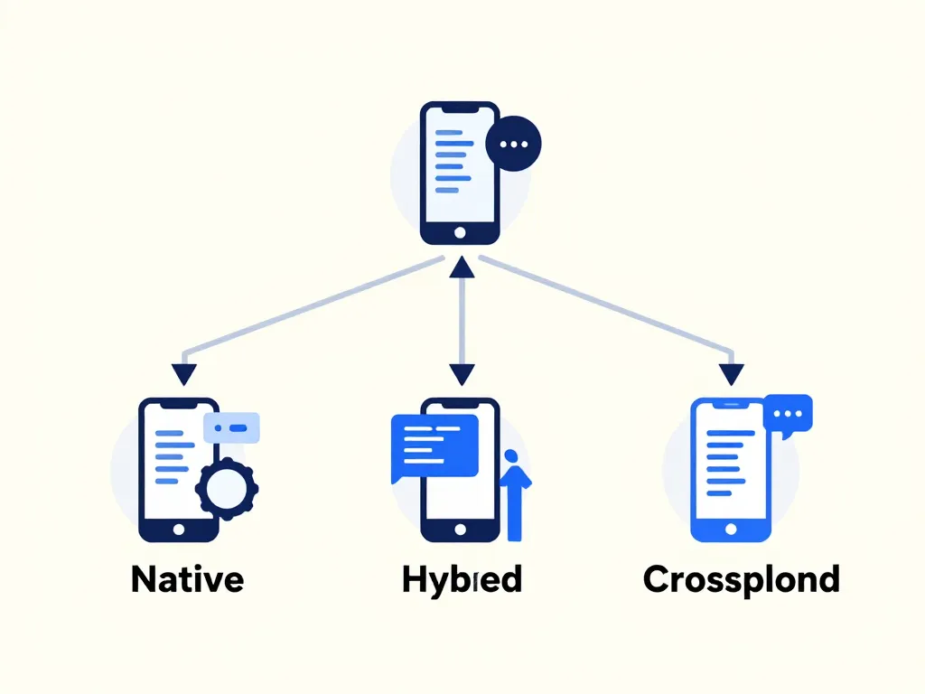diagramme choix natif hybride cross-platform développement mobile startup