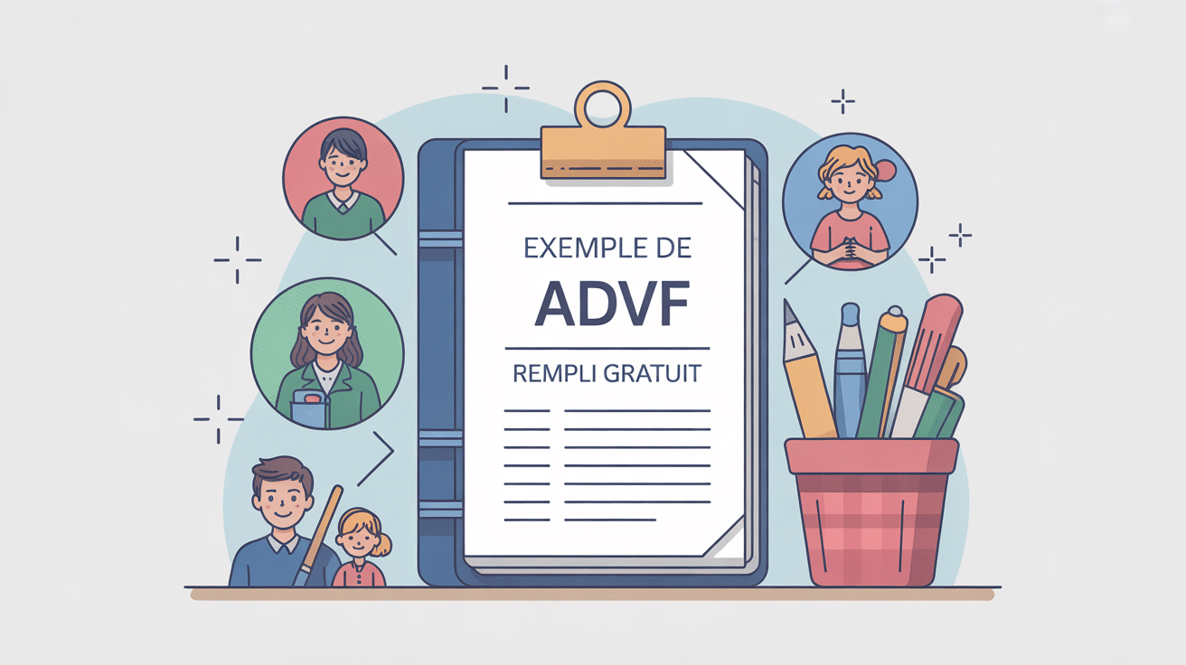 exemple de dp advf rempli gratuit dossier professionnel posé sur table