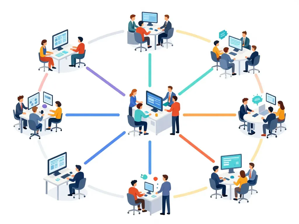 Visuel communication au sein de l'entreprise entre services