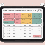 grille tarifs graphiste freelance pdf moderne