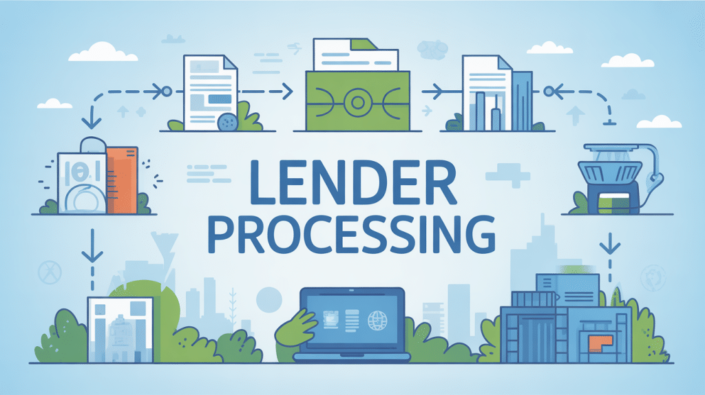 illustration lender processing étapes principales