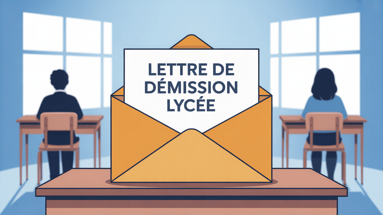 lettre de demission d'un lycée illustration enveloppe élève parent