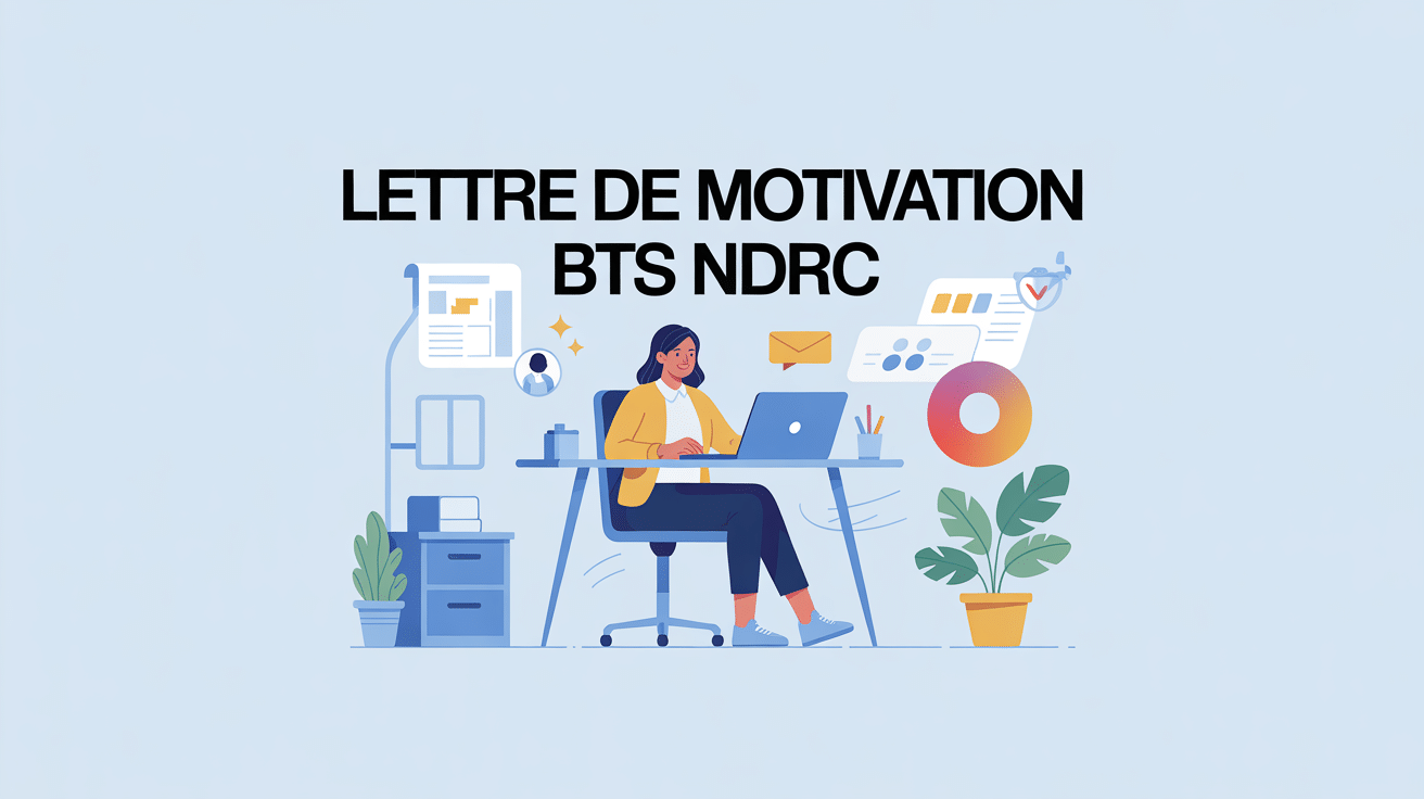 illustration centrale lettre de motivation bts ndrc étudiant ordinateur