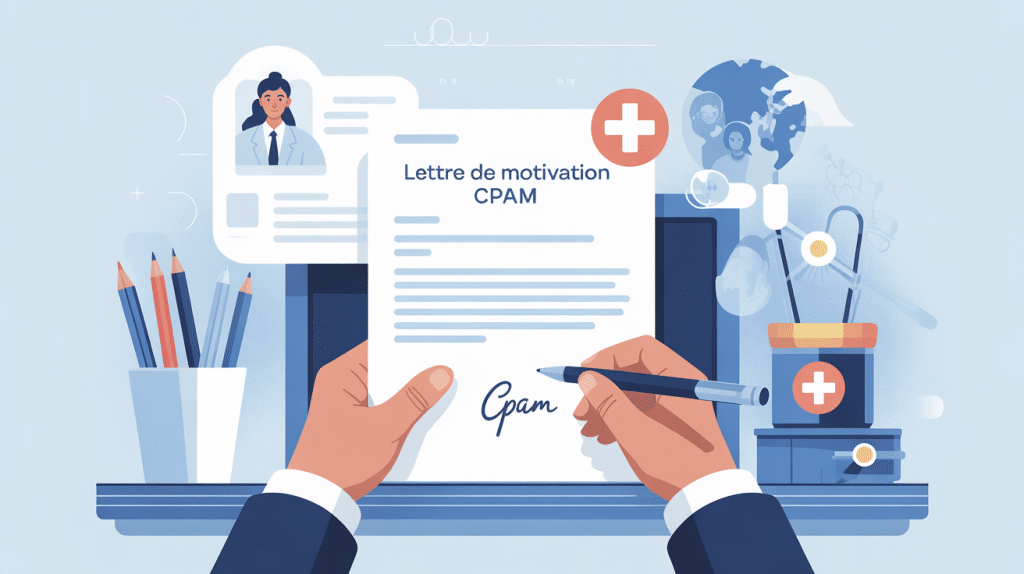 lettre de motivation cpam illustration rédaction bureau