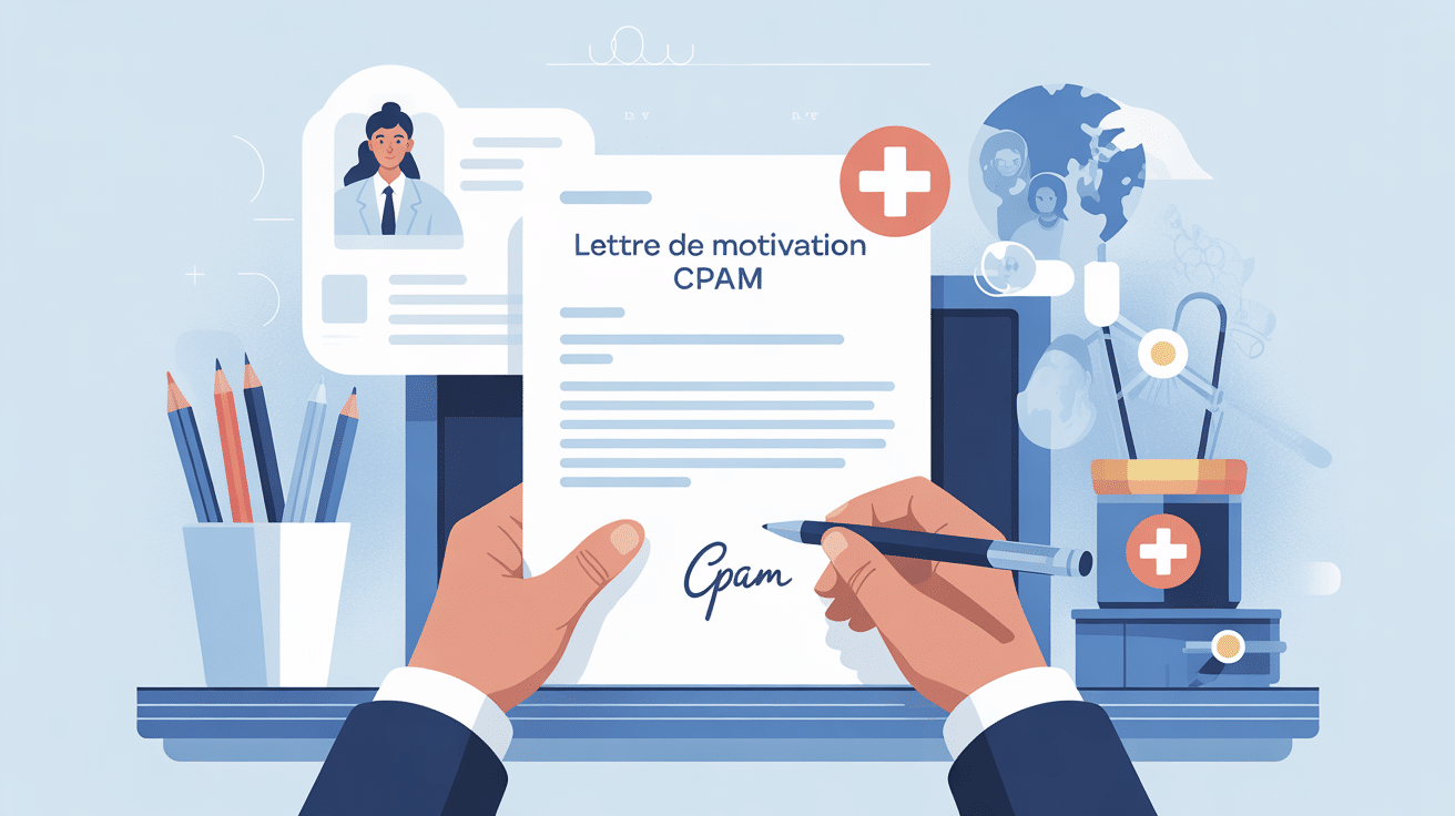 lettre de motivation cpam illustration rédaction bureau