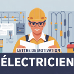 illustration moderne lettre de motivation electricien