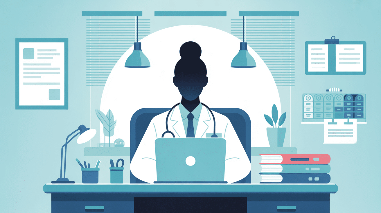 illustration bureau secretaire medical lettre de motivation