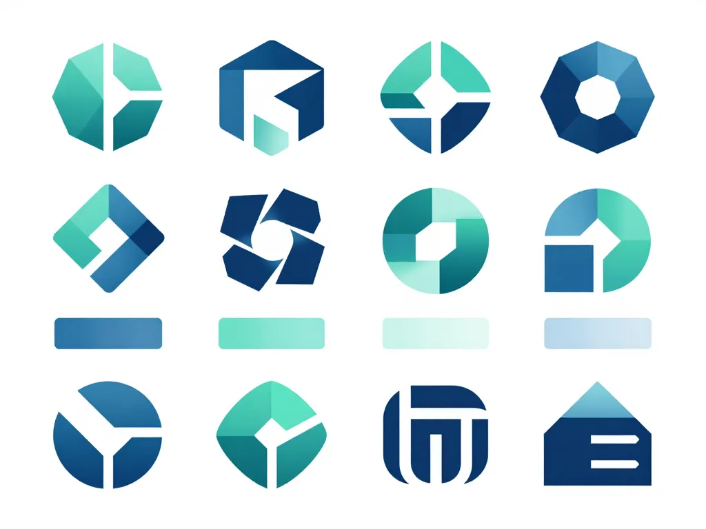 logo groupement formes couleurs police