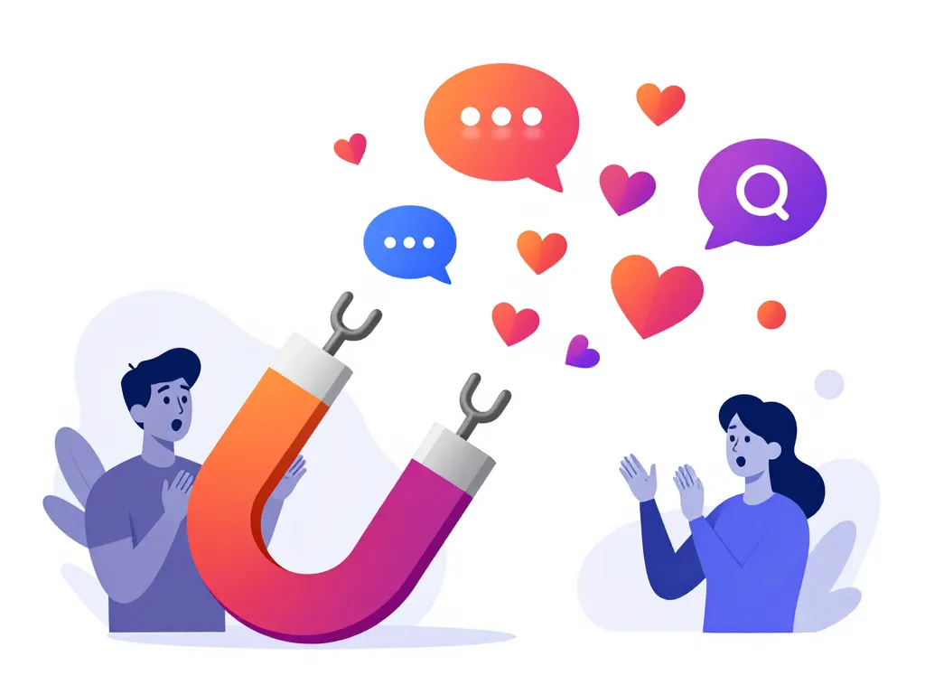 accroche insta magnet engagement illustration