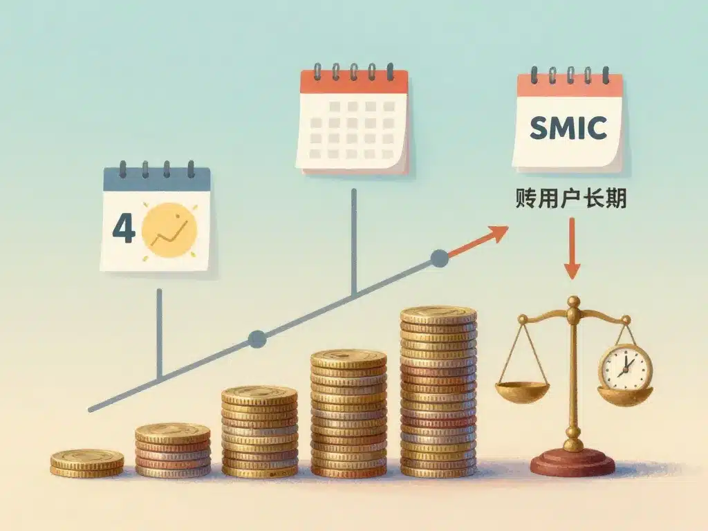 Projection 2060 brut en net par an, partiel et SMIC