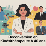 Reconversion devenir kiné à 40 ans visuel SEO