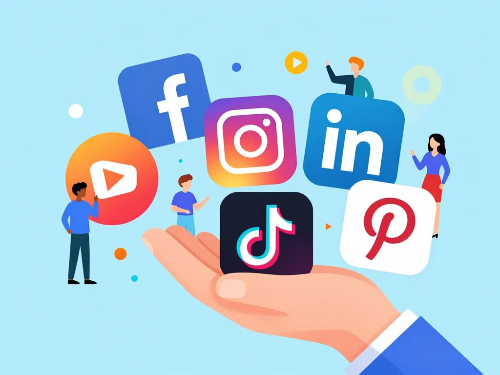 Main sélectionnant plateformes SMA marketing