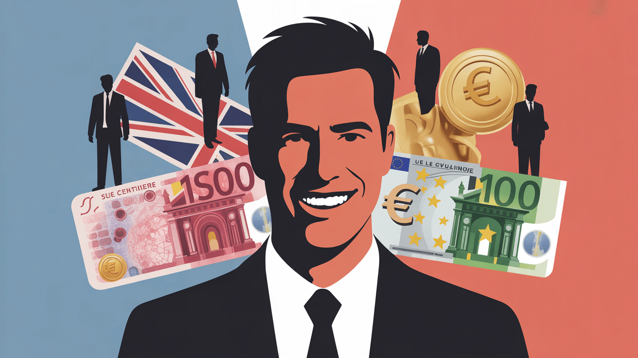 smic angleterre illustration travailleurs et monnaie