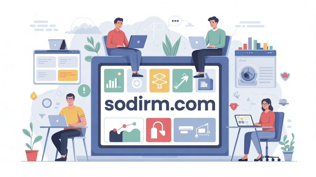 Illustration sodirm .com entrepreneurs et freelances gestion numérique