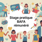 illustration stage pratique bafa rémunéré jeunes animateurs