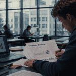 etude en finance etudiant revisant documents