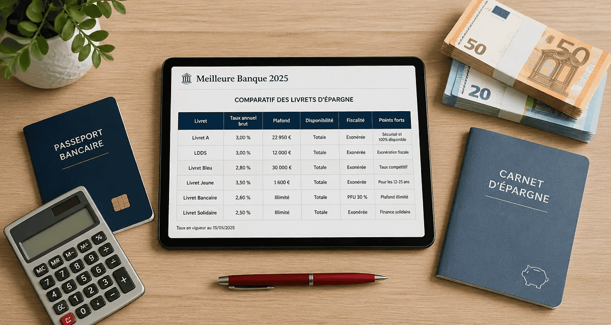 meilleur banque pour placer son argent, tableau comparatif livrets