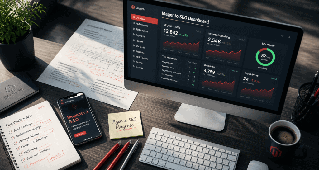 agence seo magento tableau de bord
