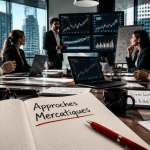 équipe en réunion sur approche mercatique