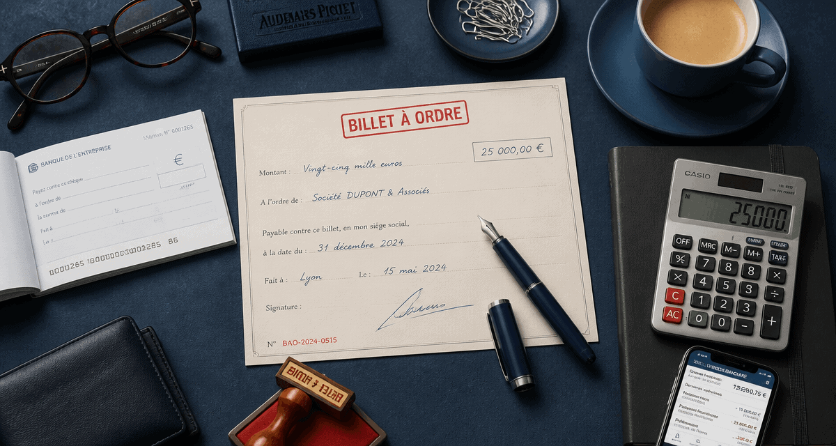 billet à ordre sur bureau avec stylo et accessoires