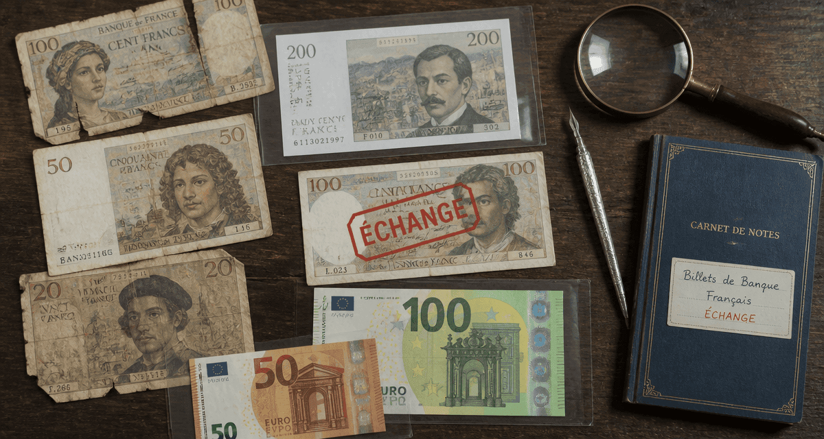billet de banque france anciens récents échange