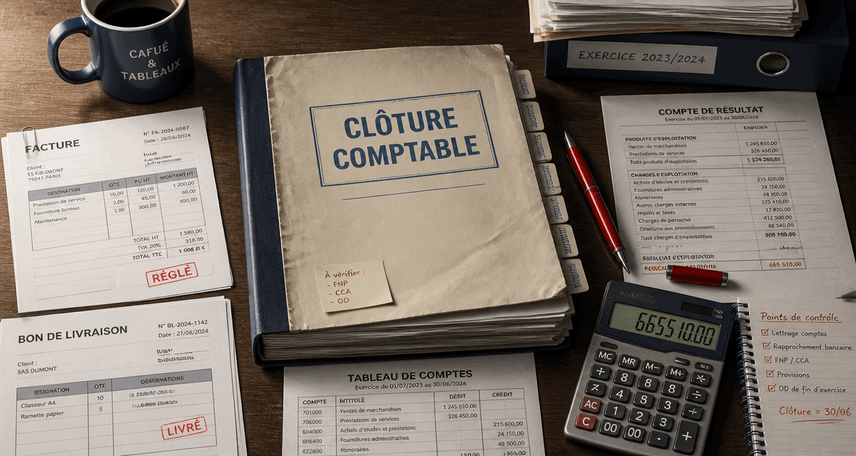 comptabilisation factures clôture comptable bureau