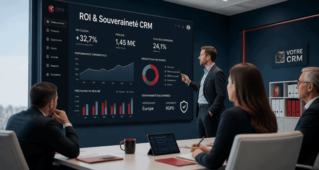 équipe analysant crm sur mesure