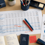 exemple budget prévisionnel sur bureau avec tableau excel