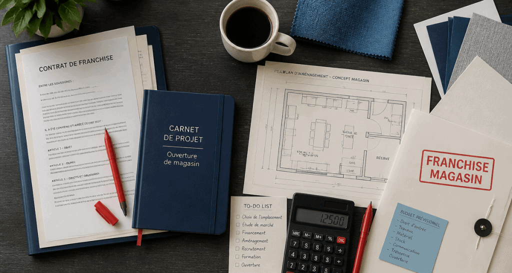 franchise magasin préparation ouverture bureau