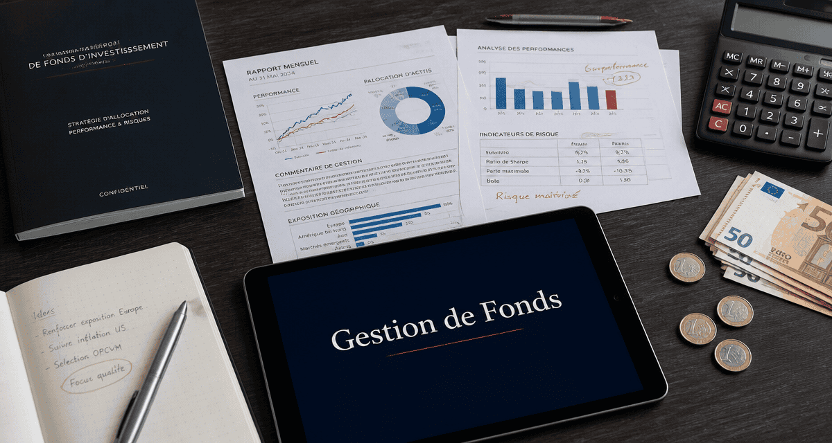 gestion de fonds bureau documents graphiques
