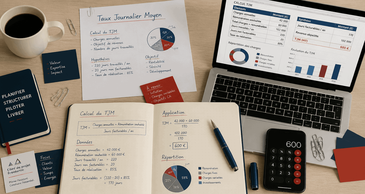 tjm chef de projet carnet excel calcul