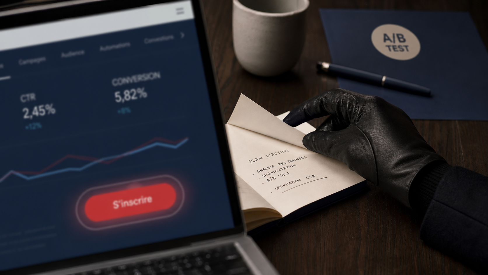 called action CTA “S’inscrire” pour conversions marketing