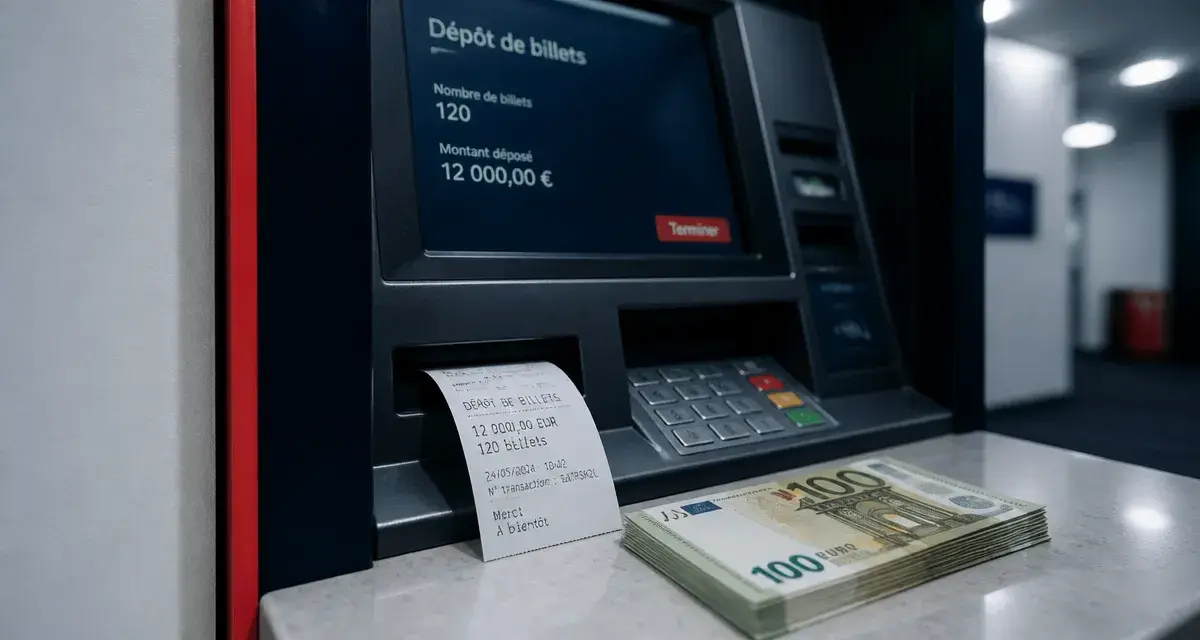 dépôt espece crédit mutuel combien de temps : reçu d’automate bancaire