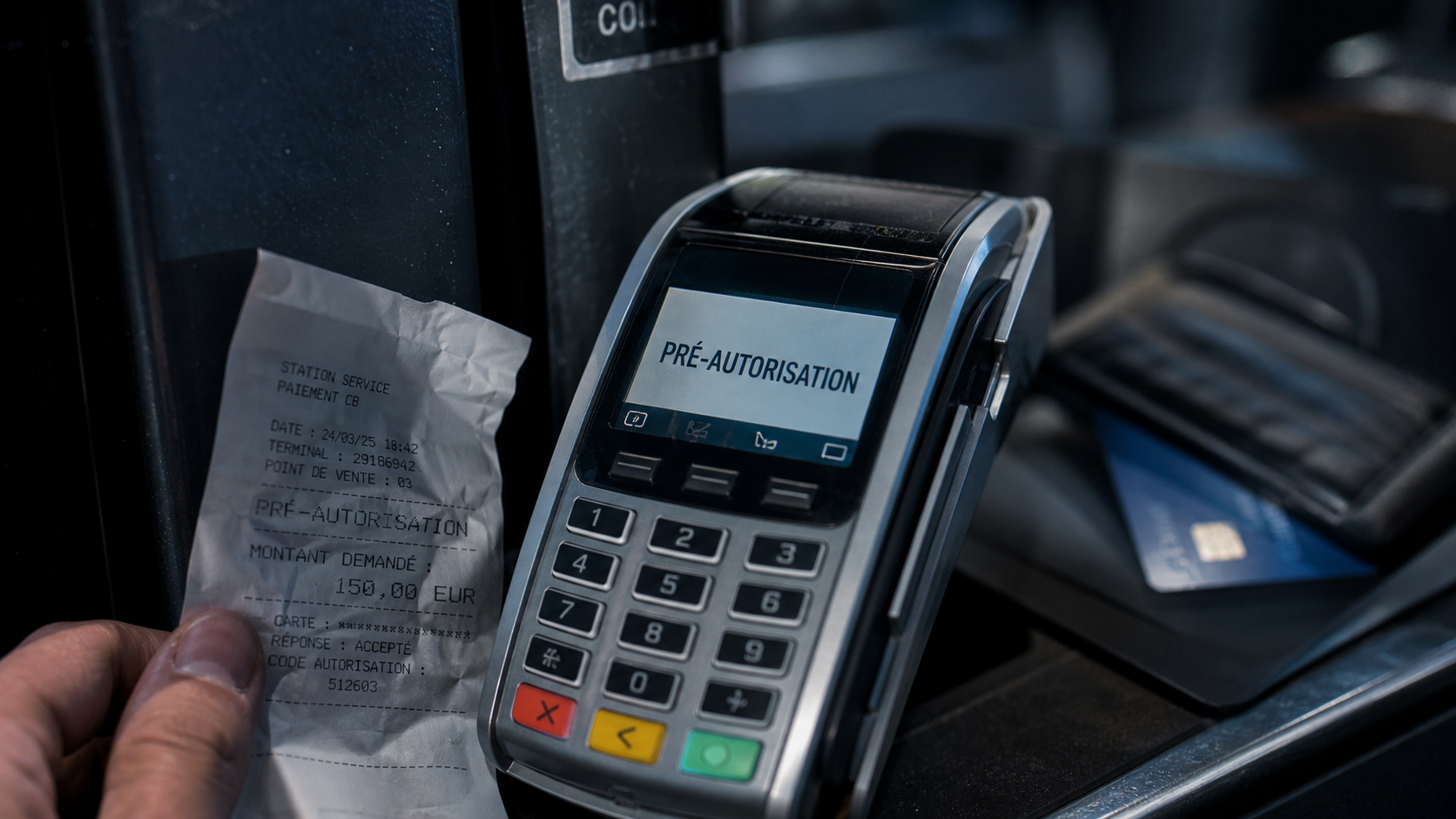 Empreinte carte bancaire : écran “PRÉ-AUTORISATION” et risque de blocage du plafond