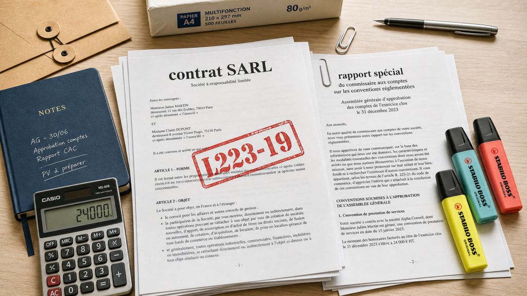 l223-19 code de commerce : conventions réglementées