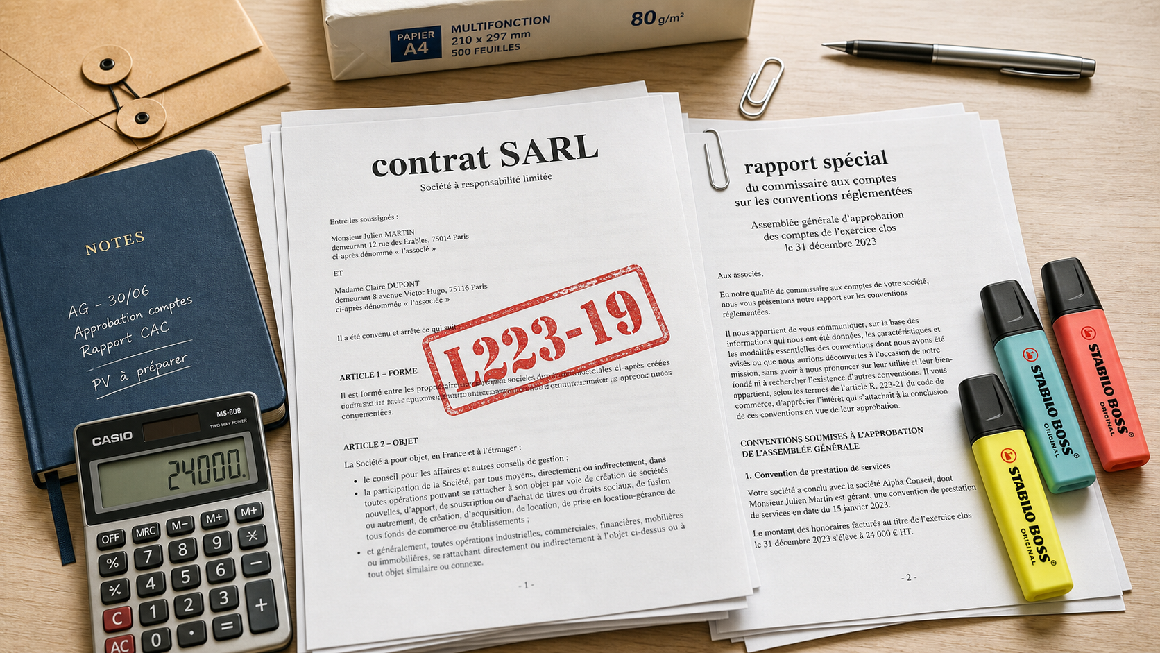l223-19 code de commerce : conventions réglementées