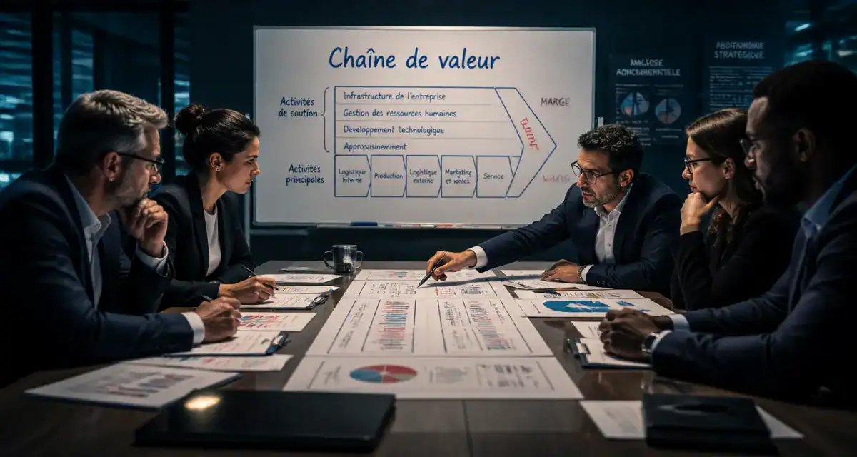 La chaine de valeur de Porter en réunion stratégique