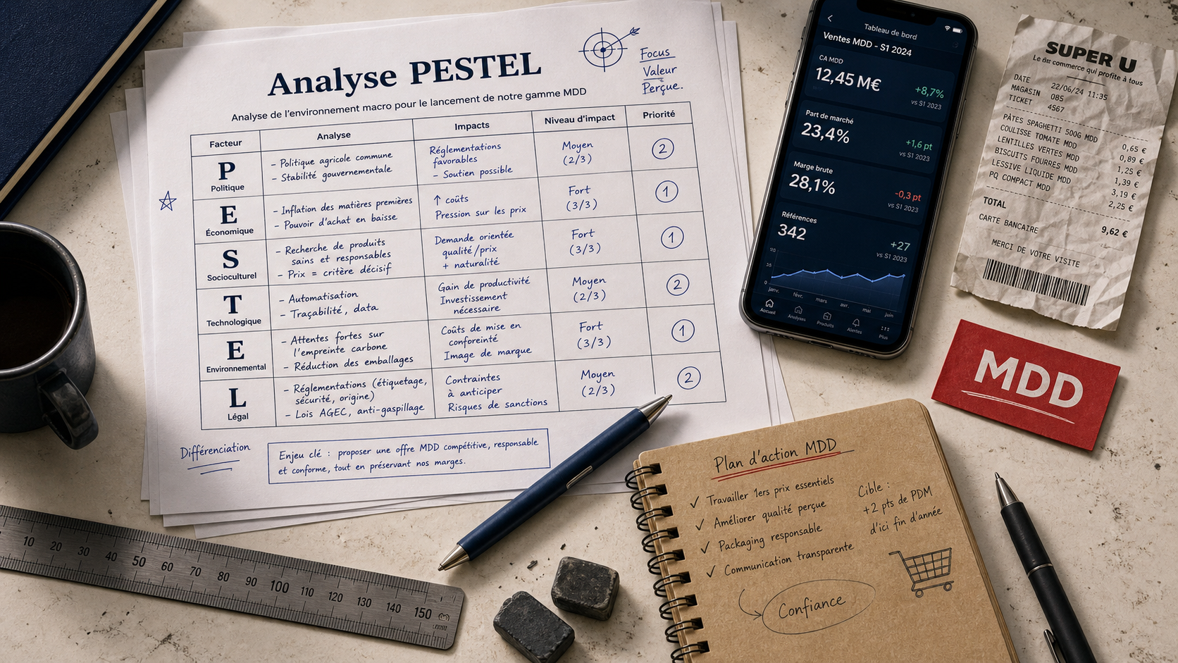 Image PESTEL grande distribution : leviers et indicateurs