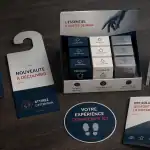 PLV commerce supports variés sur comptoir