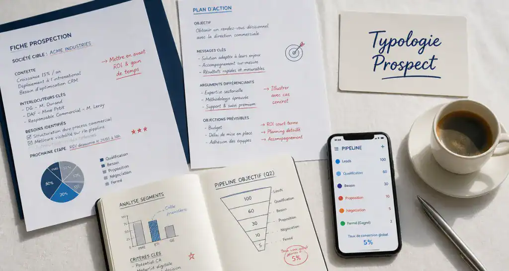 qu est ce qu un prospect documents typologie sur bureau