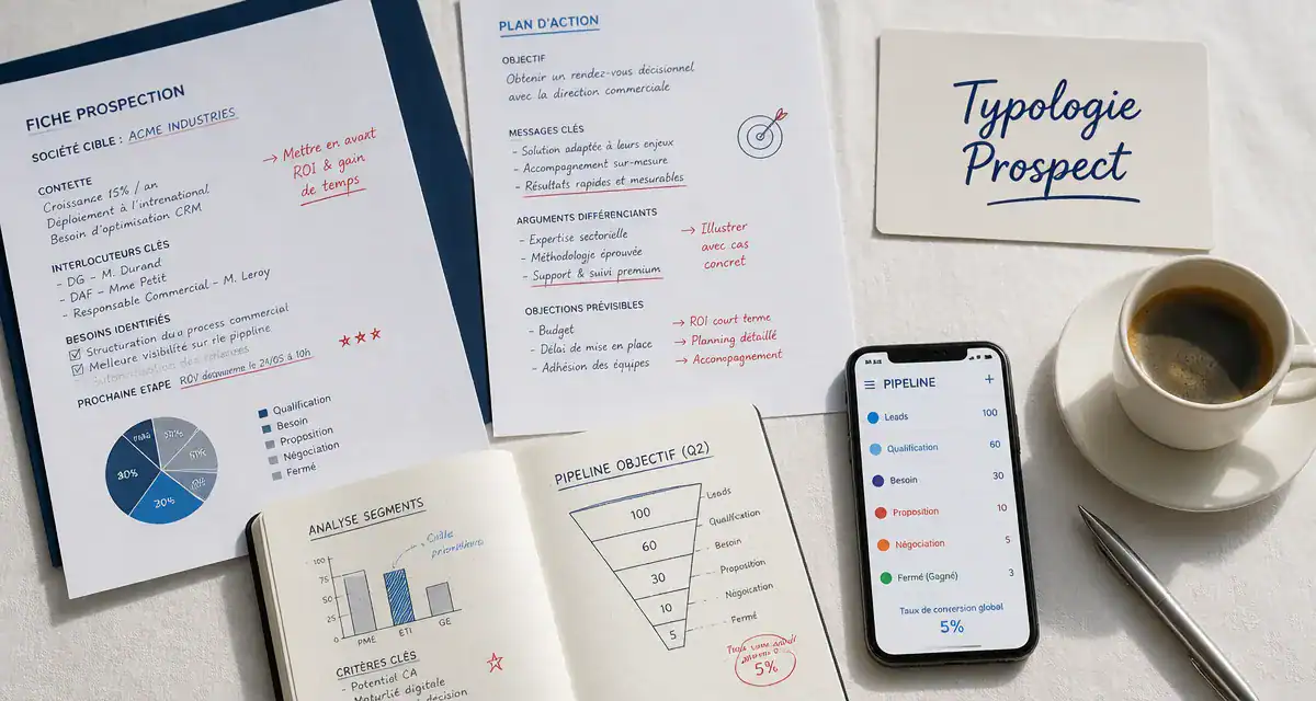 qu est ce qu un prospect documents typologie sur bureau
